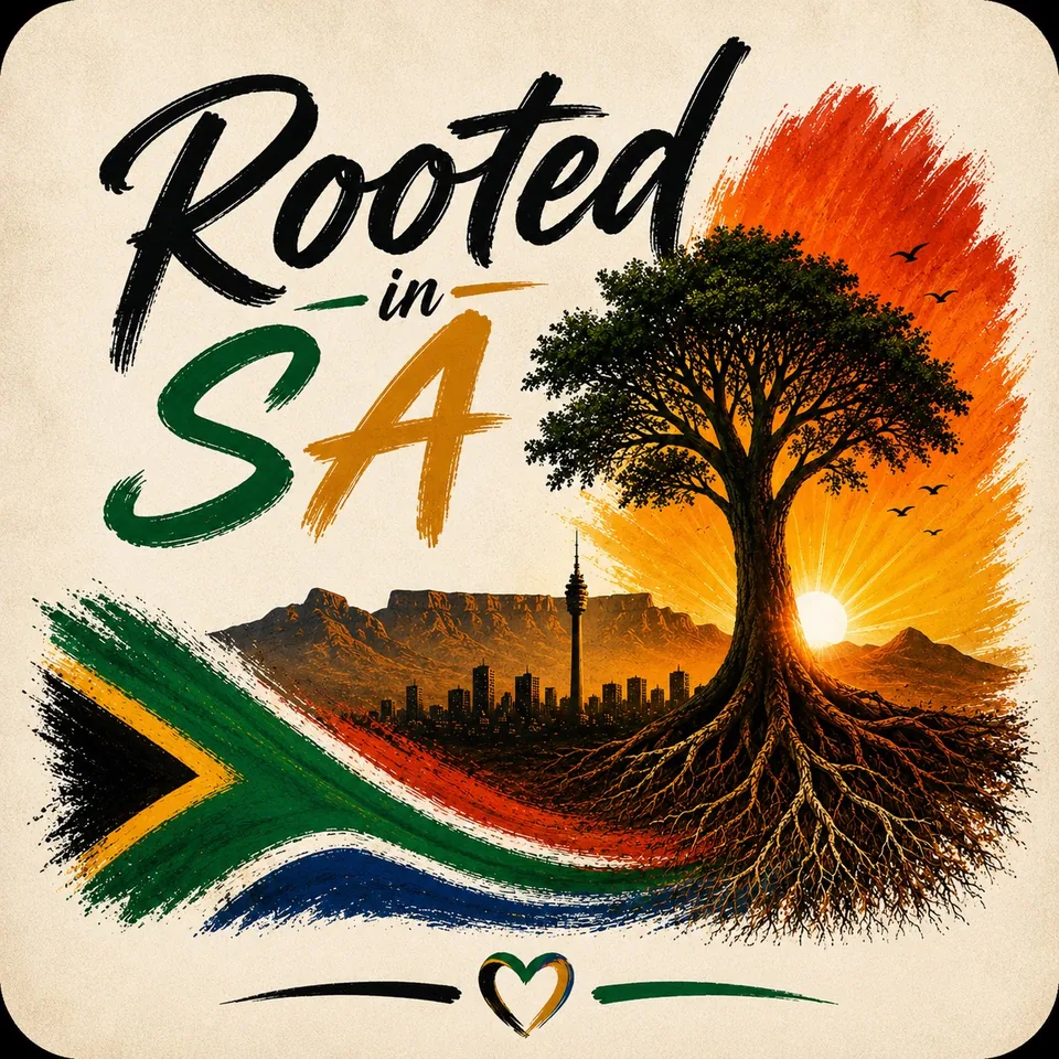 Rooted in SA artwork featuring South African landscapes, culture and identity